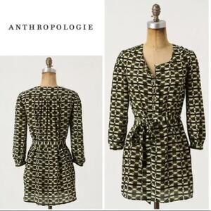 Anthropologie Fei Green Ivory Valley Breeze Tunic